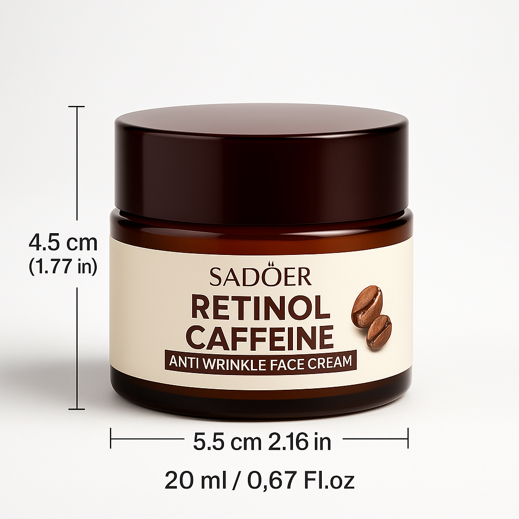 "RETINOL + CAFEÍNA = ELIMINA AÑOS EN TU MIRADA"
