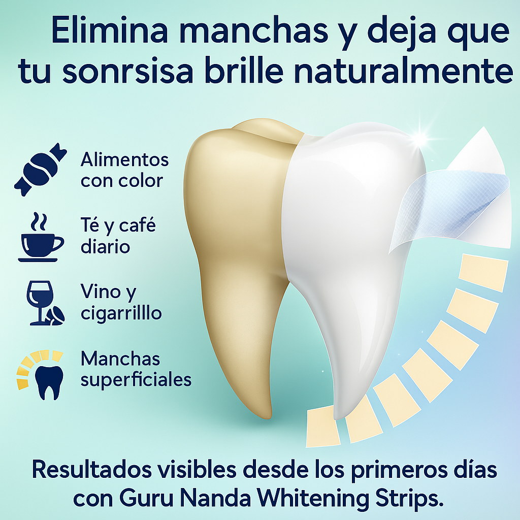 Tiras Blanqueadoras Premium: el Secreto de una Sonrisa Segura y Natural.