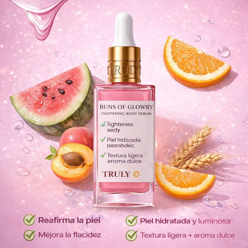 🌸 Truly – Buns of Glowry  El secreto para lucir segura, fresca y sin molestias.
