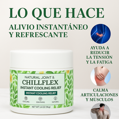 Tu cuerpo pide alivio  Chillflex lo entrega en menos de 20 minutos.