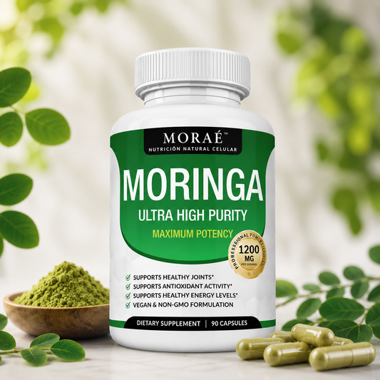 Moringa 1200mg — Reduce el Cortisol & Restaura tu Energía | 90 Cápsulas